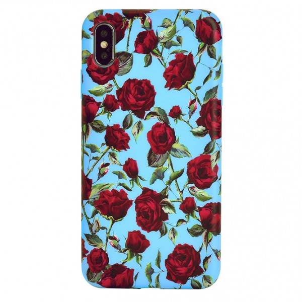 Funda iPhone Floral Rosas Azules