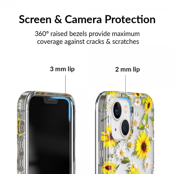 Estuche transparente Sunflower Daisy para iPhone